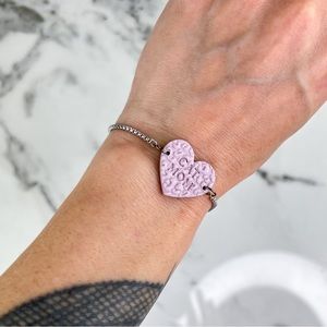 Cat Mom Handmade Polymer Clay Adjustable Stainless Steel Bracelet